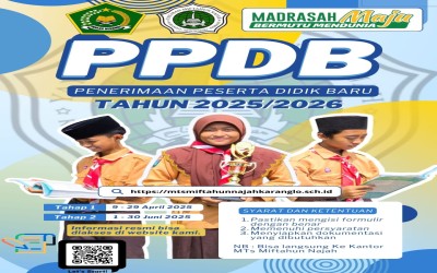 PENERIMAAN PESERTA DIDIK BARU (PPDB) MTs MIFTAHUN NAJAH TAHUN PELAJARAN 2025/2026